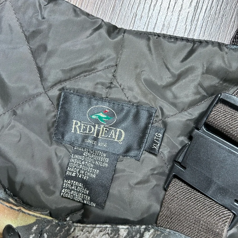 RedHead Camouflage Insulated Overalls zippers down both legs size XL - Picture 2 of 10